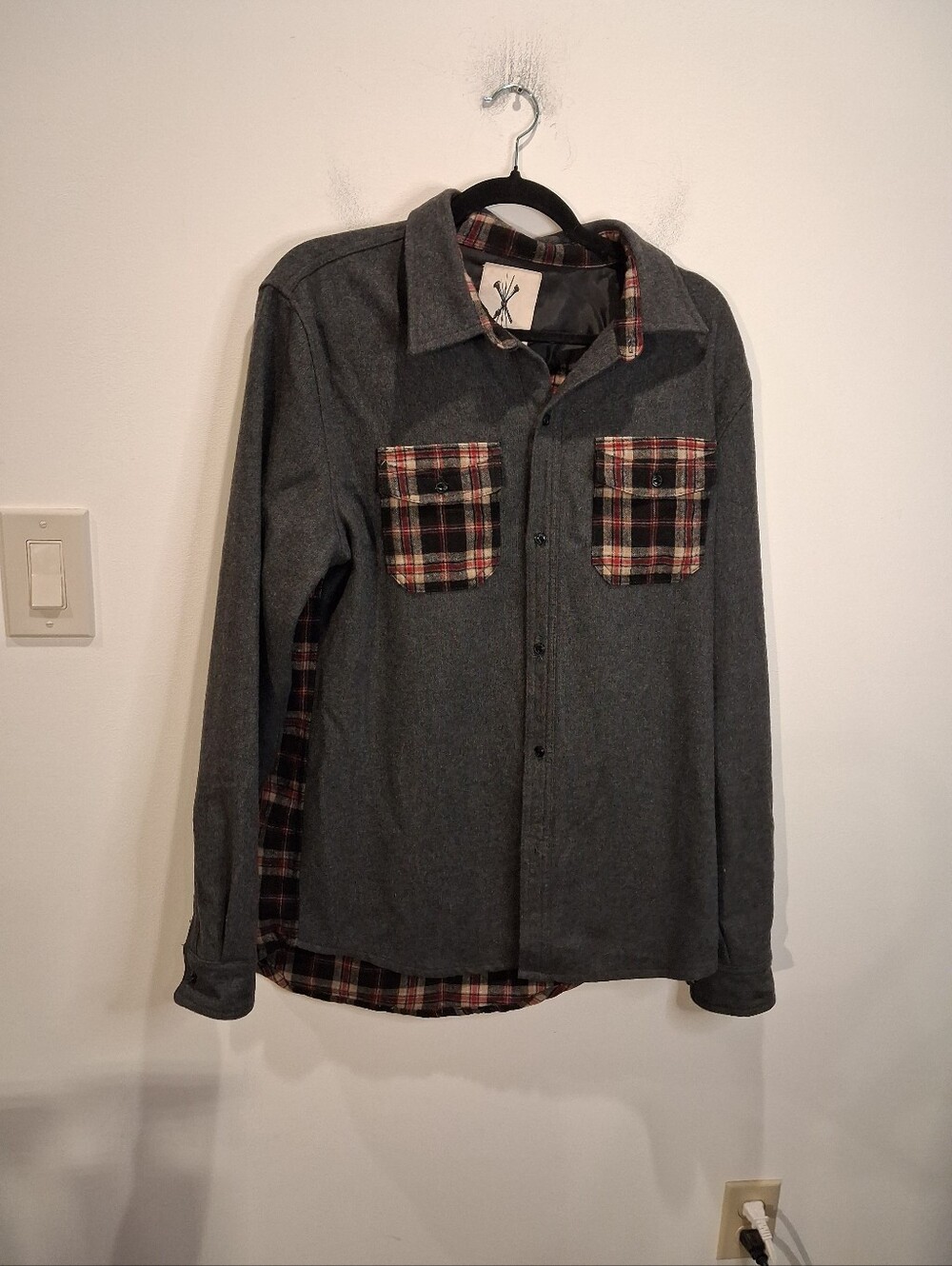 Field Study Mens Size L Plaid Wool Blend Workwear Jacket